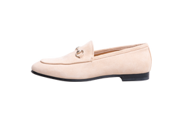GUCCI LOAFER JORDAAN HORSEBIT SUEDE WHITE BEIGE - 36 1/2 BR
