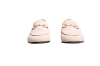 GUCCI LOAFER JORDAAN HORSEBIT SUEDE WHITE BEIGE - 36 1/2 BR
