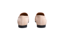 GUCCI LOAFER JORDAAN HORSEBIT SUEDE WHITE BEIGE - 36 1/2 BR