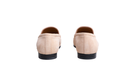 GUCCI LOAFER JORDAAN HORSEBIT SUEDE WHITE BEIGE - 36 1/2 BR