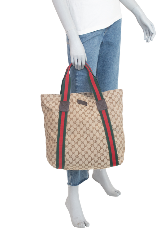 GUCCI TOTE CANVAS & WEB