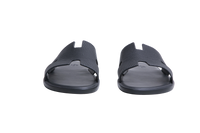 HERMÈS IZMIR SANDAL NOIR LÉZARD - 40 BR