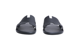 HERMÈS IZMIR SANDAL NOIR LÉZARD - 40 BR
