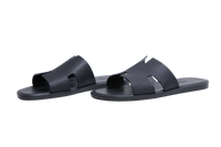 HERMÈS IZMIR SANDAL NOIR LÉZARD - 40 BR