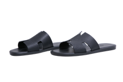 HERMÈS IZMIR SANDAL NOIR LÉZARD - 40 BR