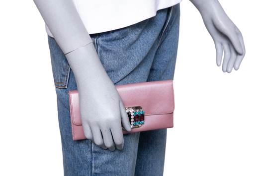 PRADA SAFFIANO STONES WALLET ANTICO