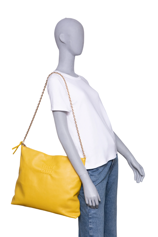 MIU MIU SOFT HANDBAG LEATHER TOPÁZIO