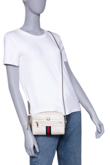 GUCCI OPHIDIA GG MINI CAMERA BAG OFF WHITE