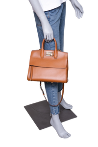 FERRAGAMO STUDIO TOTE LEATHER BROWN