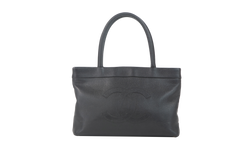 CHANEL OPEN TOTE STITCH CC CAVIAR BLACK