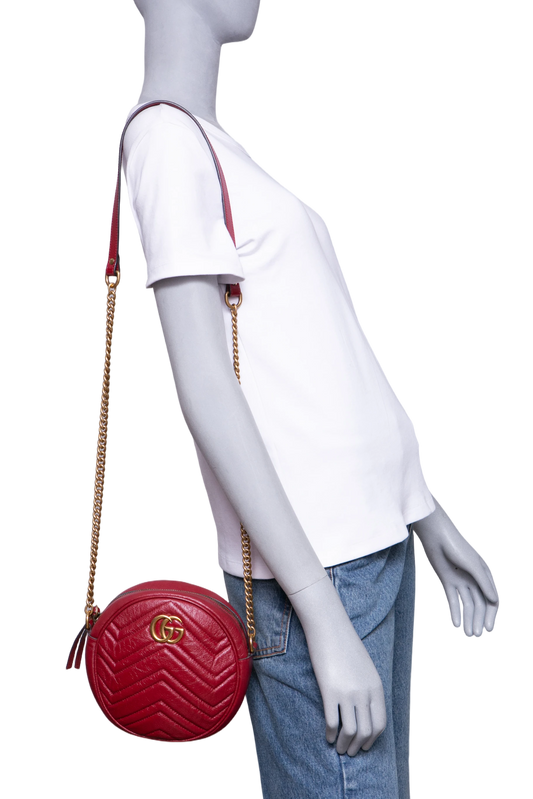 GUCCI ROUND GG MARMONT RED
