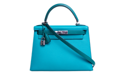 HERMÈS KELLY 28 SELLIER EPSON BLEU PAON