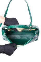 FENDI PEEKABOO MEDIUM CROCO EMBOSSED GREEN