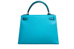 HERMÈS KELLY 28 SELLIER EPSON BLEU PAON