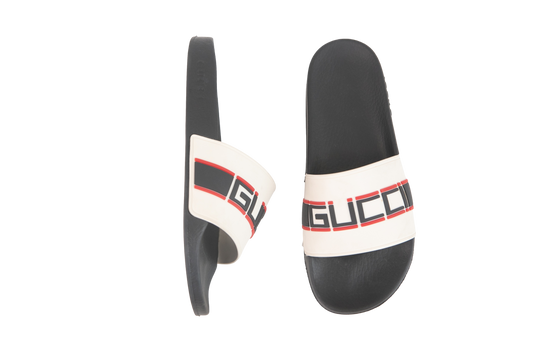 GUCCI SLIDE NASTRO PURSUIT RUBBER - 37 1/2 BR