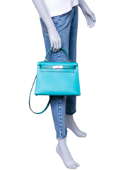 HERMÈS KELLY 28 SELLIER EPSON BLEU PAON