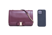 FERRAGAMO VARA SHOULDER BAG WINE