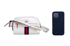 GUCCI OPHIDIA GG MINI CAMERA BAG OFF WHITE