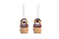 VALENTINO SANDAL ROMAN VELVET PLATAFORM VINHO - 37 1/2