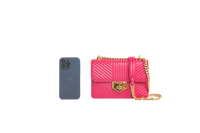 PRADA SOFT CALF IMPUNTURE MAGENTA
