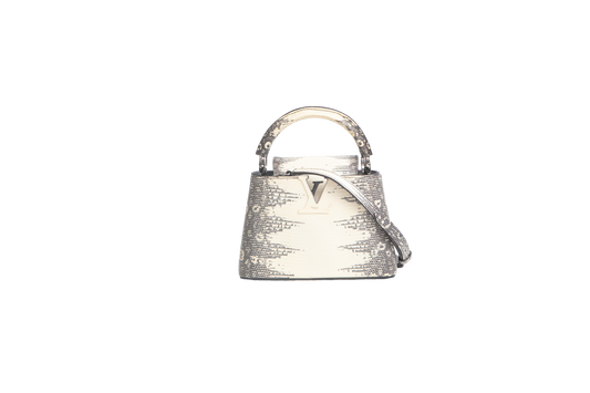 LV MINI CAPUCINES LIZARD OMBRE NATURAL