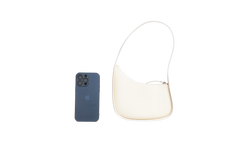 THE ROW HALF MOON SHOULDER IN SMOOTH CALFSKIN IVOIRE