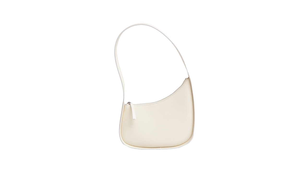 THE ROW HALF MOON SHOULDER IN SMOOTH CALFSKIN IVOIRE