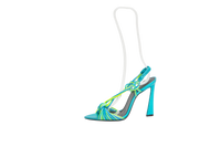 YSL SANDAL POOL 105 SCOUBI CERULEAN & GIALLO FLUO - 36 BR