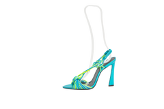 YSL SANDAL POOL 105 SCOUBI CERULEAN & GIALLO FLUO - 36 BR