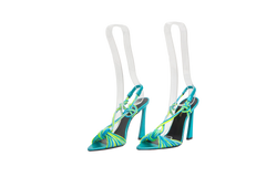 YSL SANDAL POOL 105 SCOUBI CERULEAN & GIALLO FLUO - 36 BR
