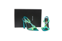 YSL SANDAL POOL 105 SCOUBI CERULEAN & GIALLO FLUO - 36 BR