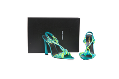 YSL SANDAL POOL 105 SCOUBI CERULEAN & GIALLO FLUO - 36 BR