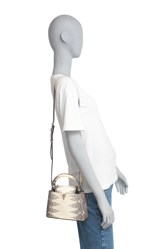 LV MINI CAPUCINES LIZARD OMBRE NATURAL