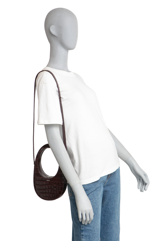 COPERNI MINI SWIPE BROWN CROCO EMBOSSED
