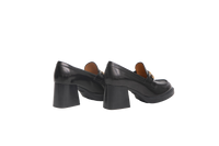 TOD'S MOCASSIM HEELS BLACK T CHAIN - 35 BR