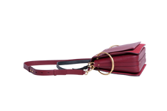 CHLOÉ ROY MEDIUM LEATHER AND SUEDE BURGUNDY
