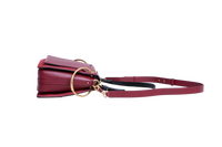 CHLOÉ ROY MEDIUM LEATHER AND SUEDE BURGUNDY