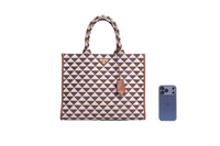 PRADA SYMBOLE LARGE JACQUARD BROWN