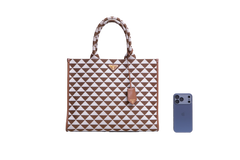 PRADA SYMBOLE LARGE JACQUARD BROWN