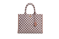 PRADA SYMBOLE LARGE JACQUARD BROWN