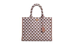 PRADA SYMBOLE LARGE JACQUARD BROWN