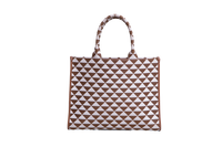 PRADA SYMBOLE LARGE JACQUARD BROWN