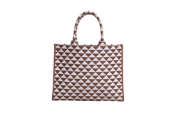 PRADA SYMBOLE LARGE JACQUARD BROWN