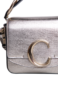 CHLOÉ C MINI SQUARE METALLIC GOLD