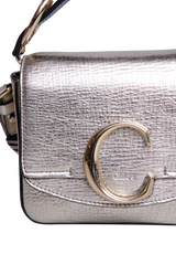 CHLOÉ C MINI SQUARE METALLIC GOLD