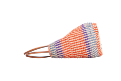 VALENTINO STRIPED RAFFIA SHOPPING BAG MULTICOLOR