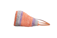 VALENTINO STRIPED RAFFIA SHOPPING BAG MULTICOLOR