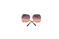 SALVATORE FERRAGAMO SQUARE OVERSIZED METAL GOLD