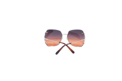 SALVATORE FERRAGAMO SQUARE OVERSIZED METAL GOLD