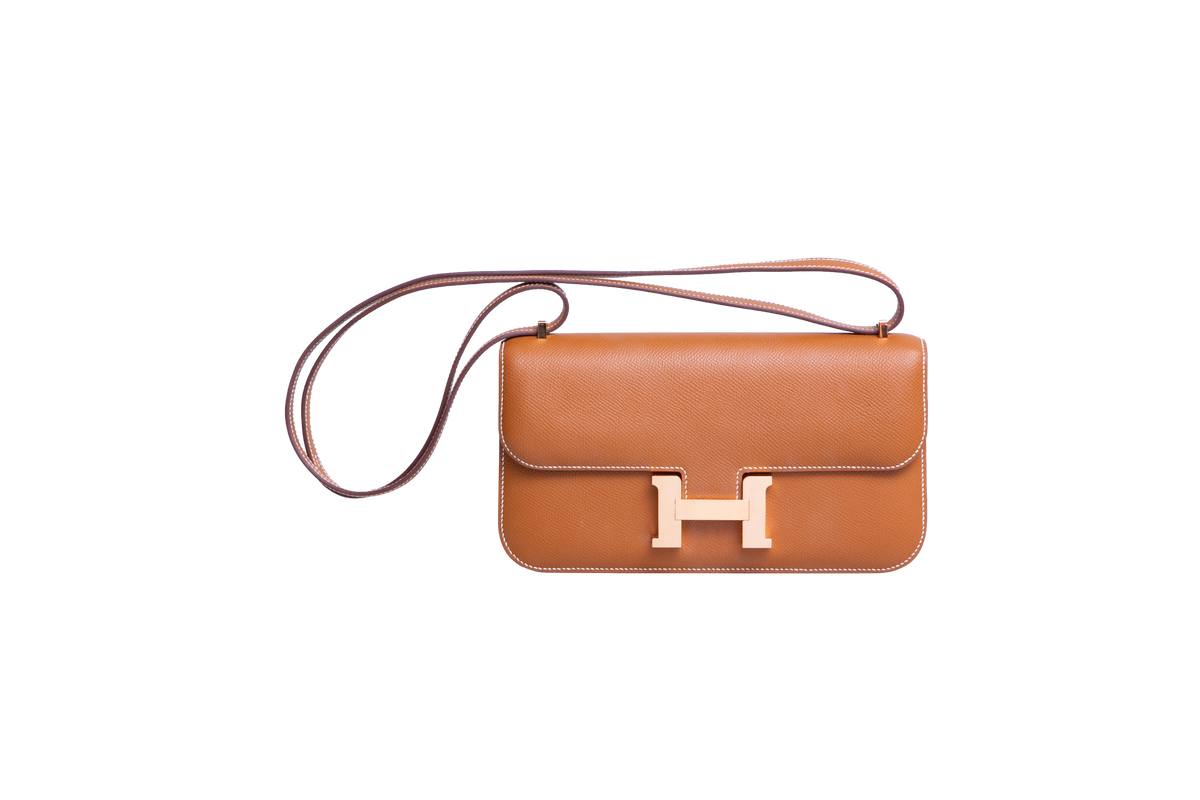HERMÈS CONSTANCE ELAN EPSOM GOLD ROSE GOLD HDWR
